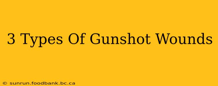 3 Types Of Gunshot Wounds