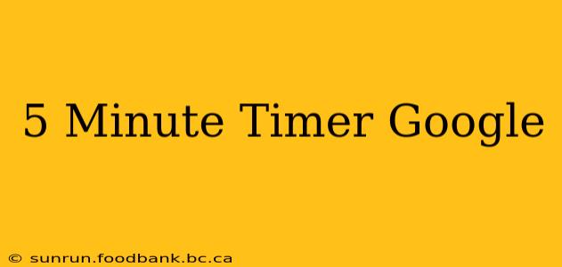 5 Minute Timer Google
