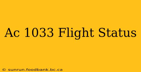 Ac 1033 Flight Status