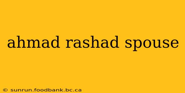 ahmad rashad spouse