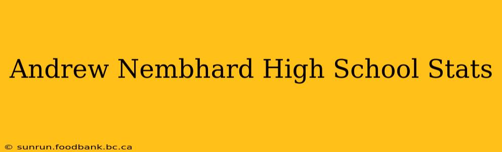Andrew Nembhard High School Stats