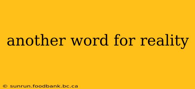 another word for reality