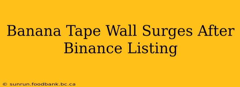 Banana Tape Wall Surges After Binance Listing