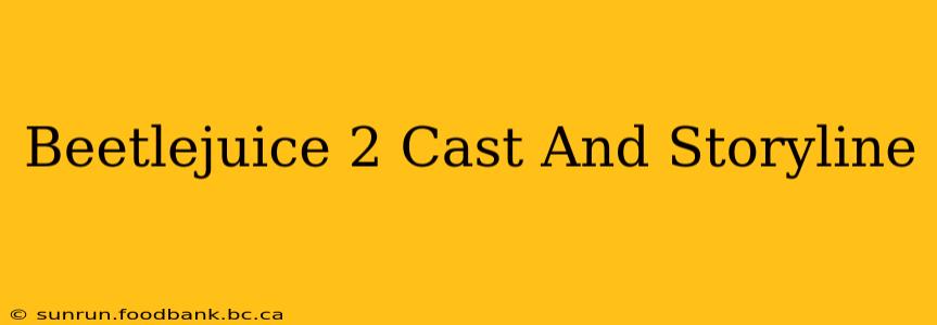 Beetlejuice 2 Cast And Storyline