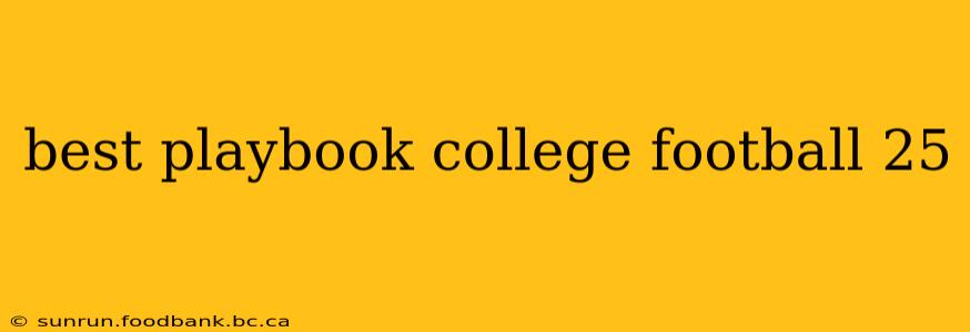 best playbook college football 25