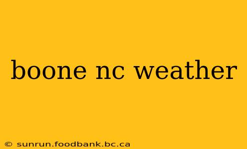 boone nc weather