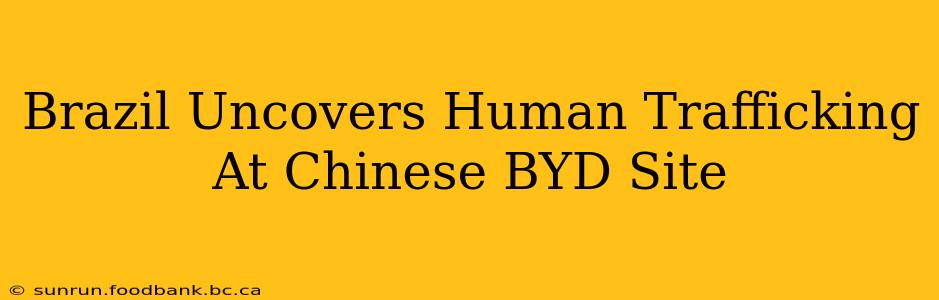 Brazil Uncovers Human Trafficking At Chinese BYD Site