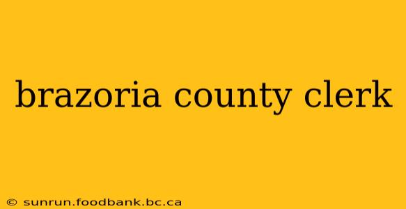brazoria county clerk