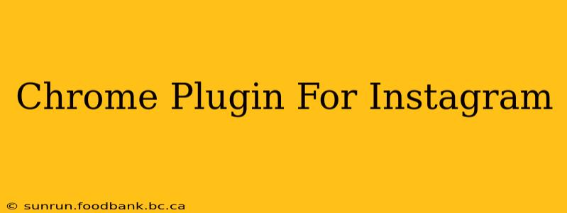 Chrome Plugin For Instagram