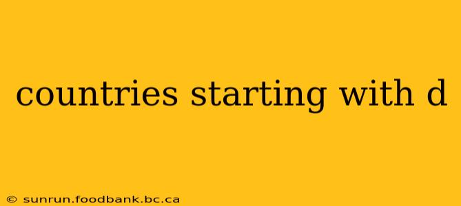 countries starting with d