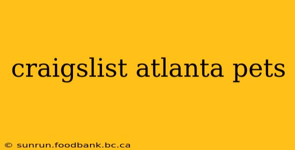 craigslist atlanta pets