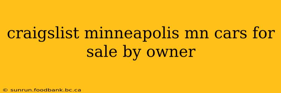 craigslist minneapolis mn cars for sale by owner
