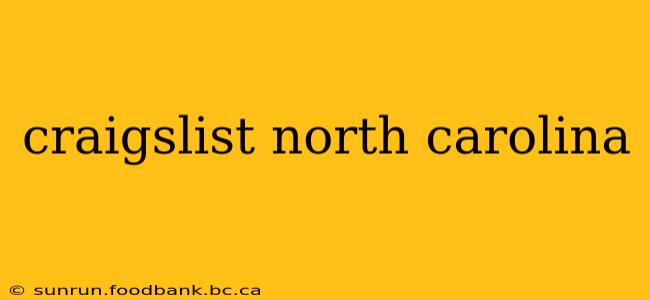 craigslist north carolina