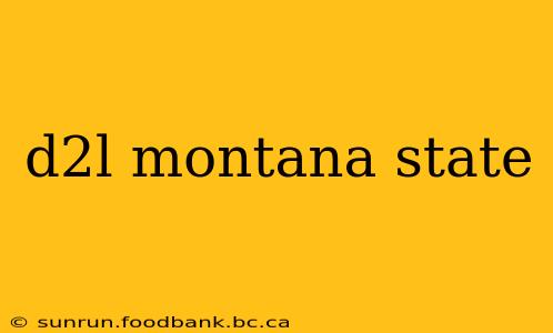 d2l montana state