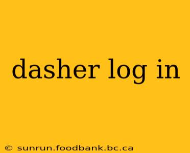 dasher log in