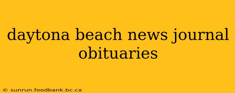 daytona beach news journal obituaries