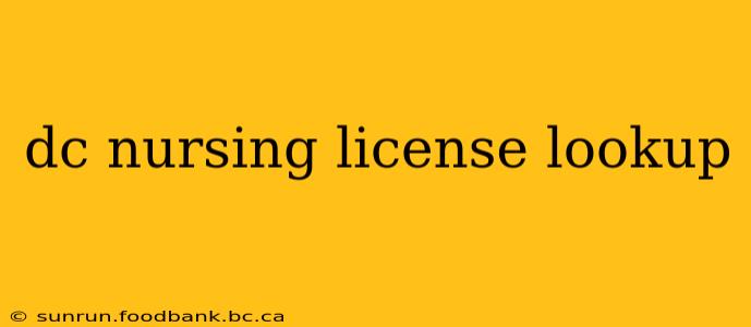 dc nursing license lookup