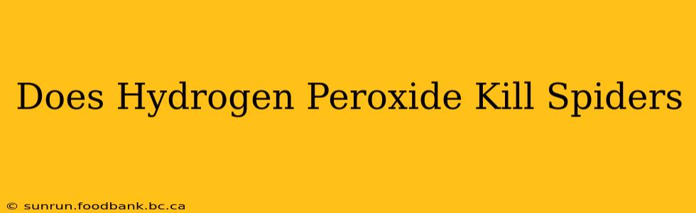 Does Hydrogen Peroxide Kill Spiders