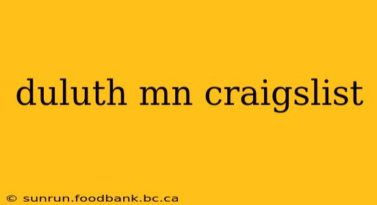 duluth mn craigslist