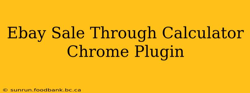 Ebay Sale Through Calculator Chrome Plugin