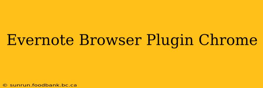 Evernote Browser Plugin Chrome