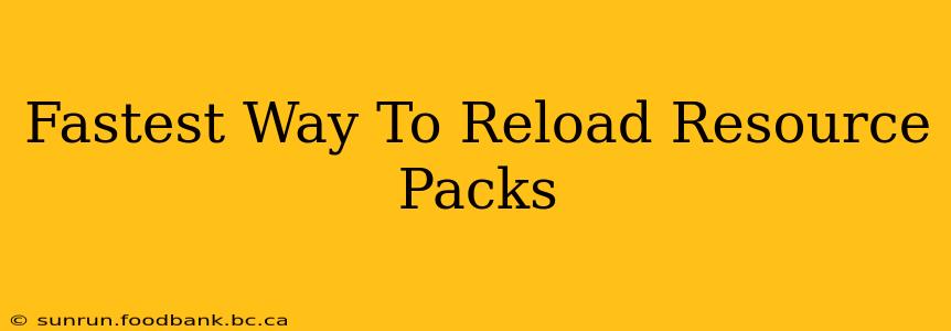 Fastest Way To Reload Resource Packs