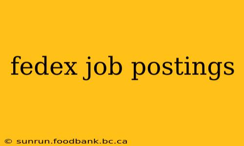 fedex job postings