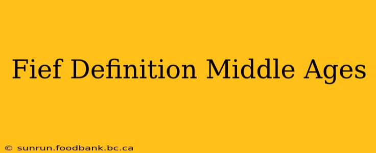 Fief Definition Middle Ages