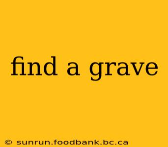 find a grave
