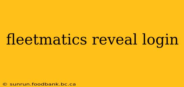 fleetmatics reveal login