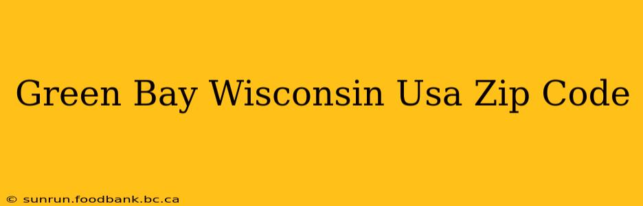 Green Bay Wisconsin Usa Zip Code