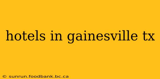 hotels in gainesville tx