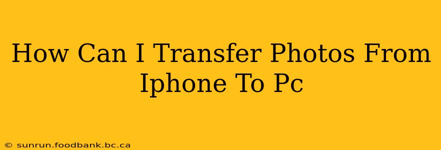 How Can I Transfer Photos From Iphone To Pc