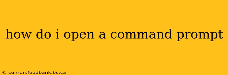 how do i open a command prompt