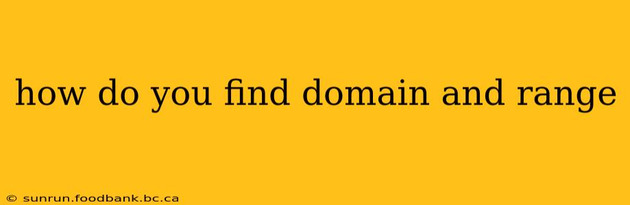 how do you find domain and range
