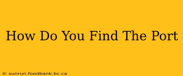 How Do You Find The Port