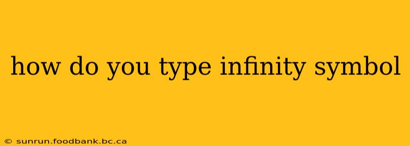 how do you type infinity symbol