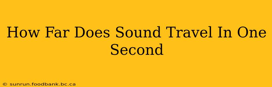 How Far Does Sound Travel In One Second