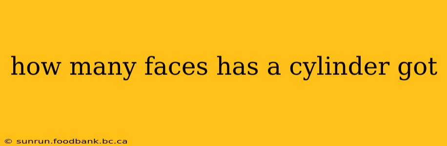 how many faces has a cylinder got