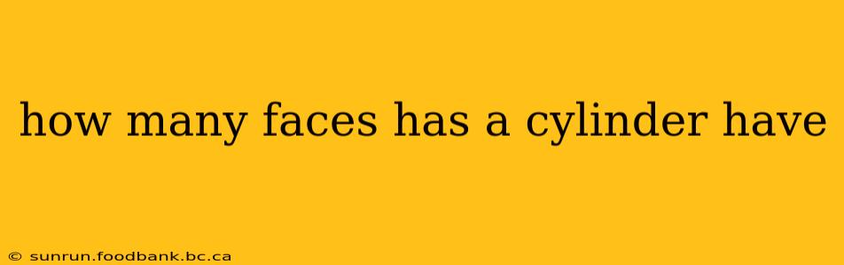how many faces has a cylinder have