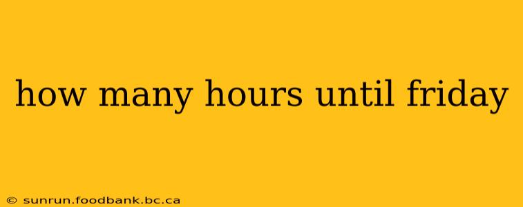 how many hours until friday