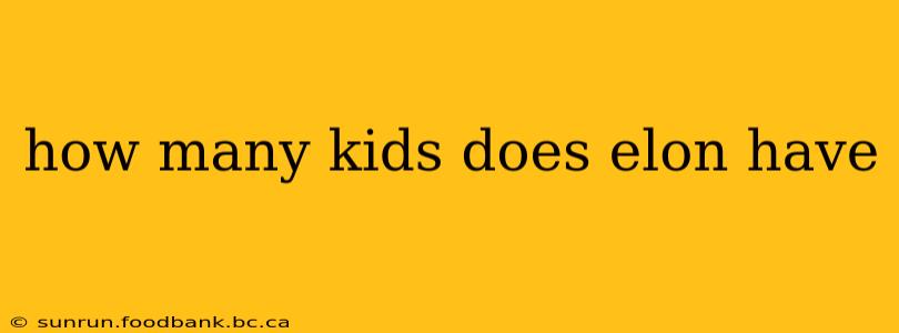 how many kids does elon have
