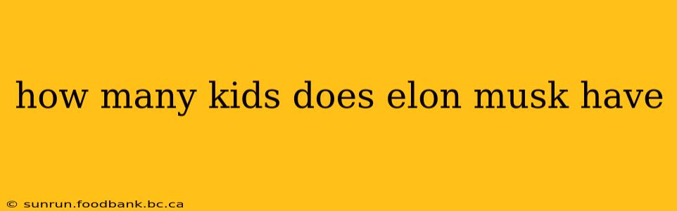 how many kids does elon musk have