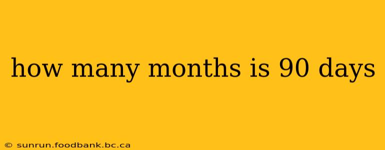 how many months is 90 days