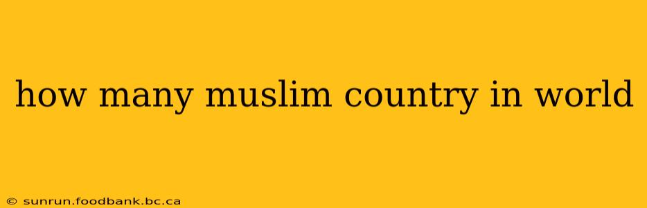 how many muslim country in world