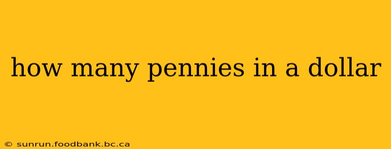 how many pennies in a dollar