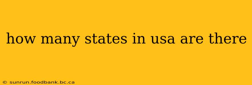 how many states in usa are there