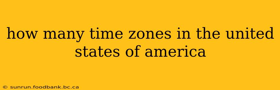 how many time zones in the united states of america