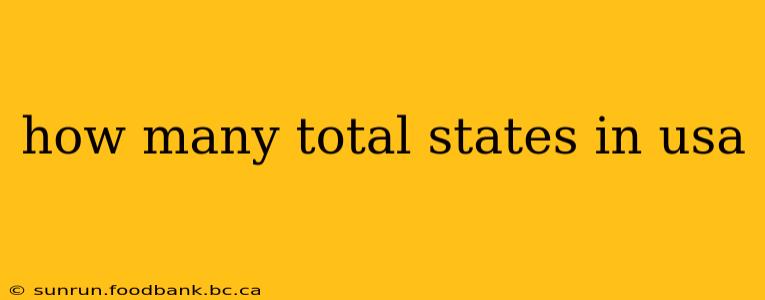 how many total states in usa