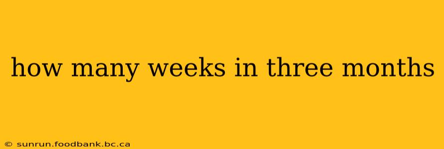 how many weeks in three months